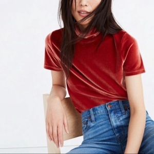 Madewell Velvet Mockneck Shirt